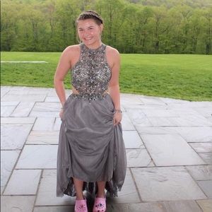 Gray prom dress